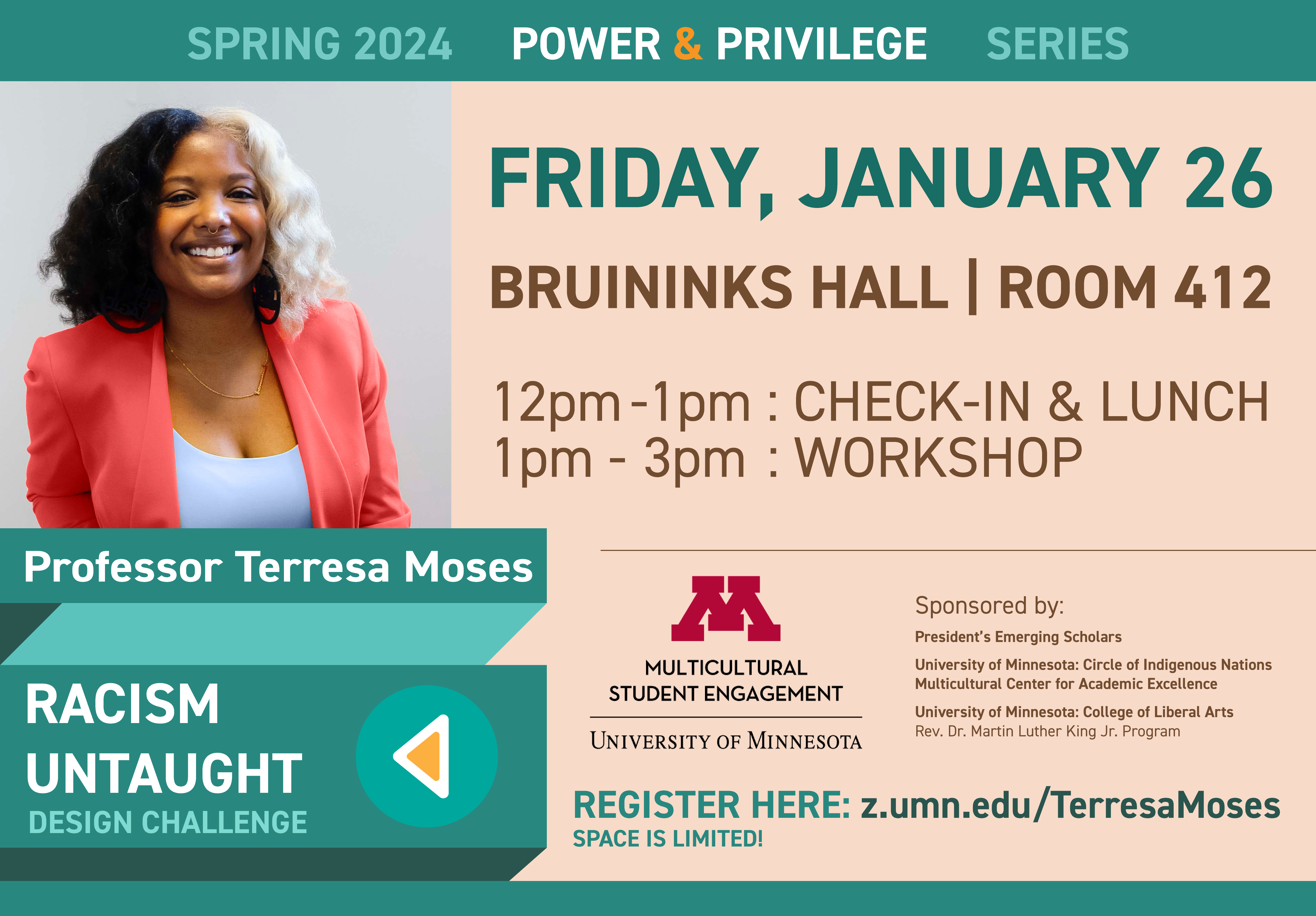 Multicultural Student Engagement Power and Privilege with Terresa Moses